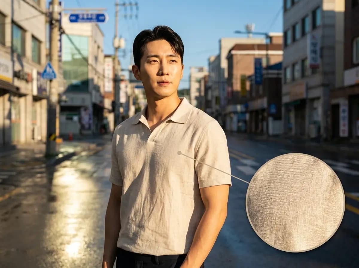 린넨/실크 혼방/피케 소재
