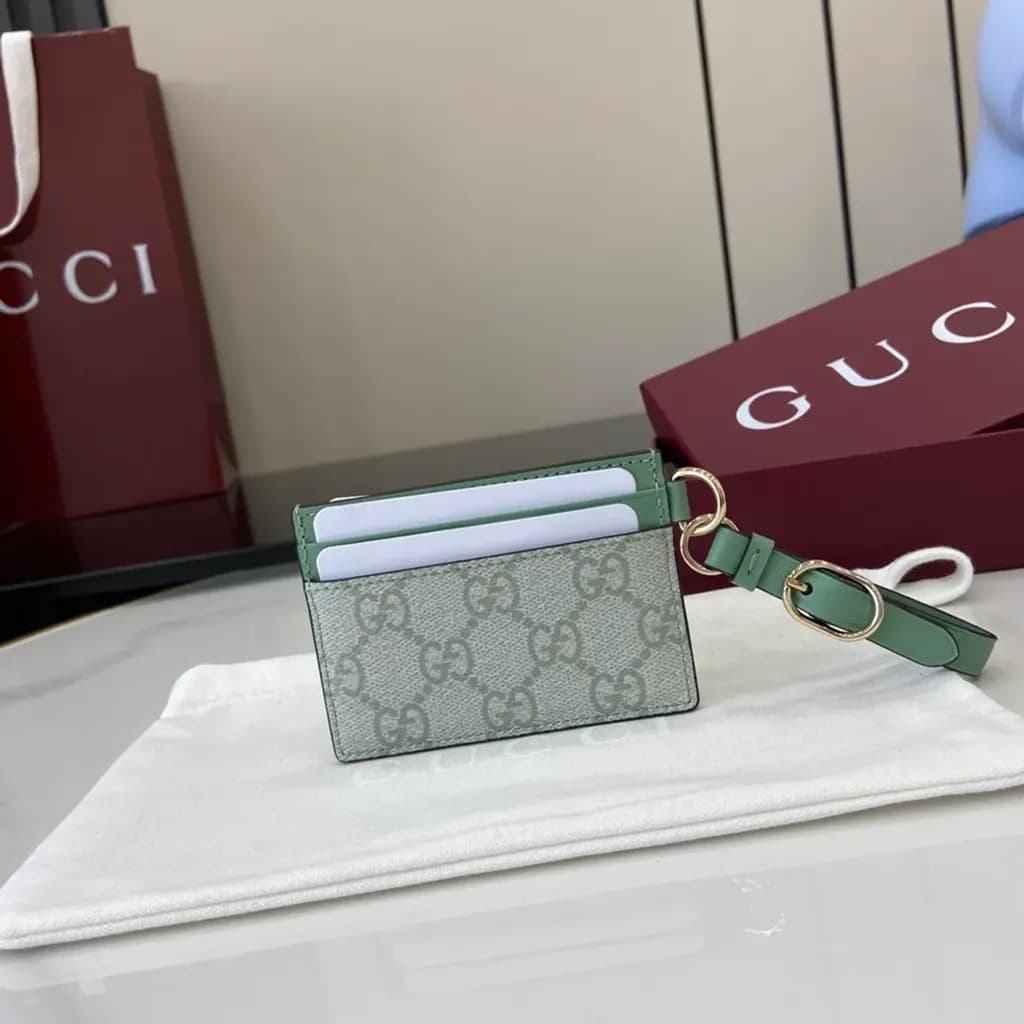 구찌 Gucci 디몬트 GG 엠블럼 카드 지갑 상세 이미지