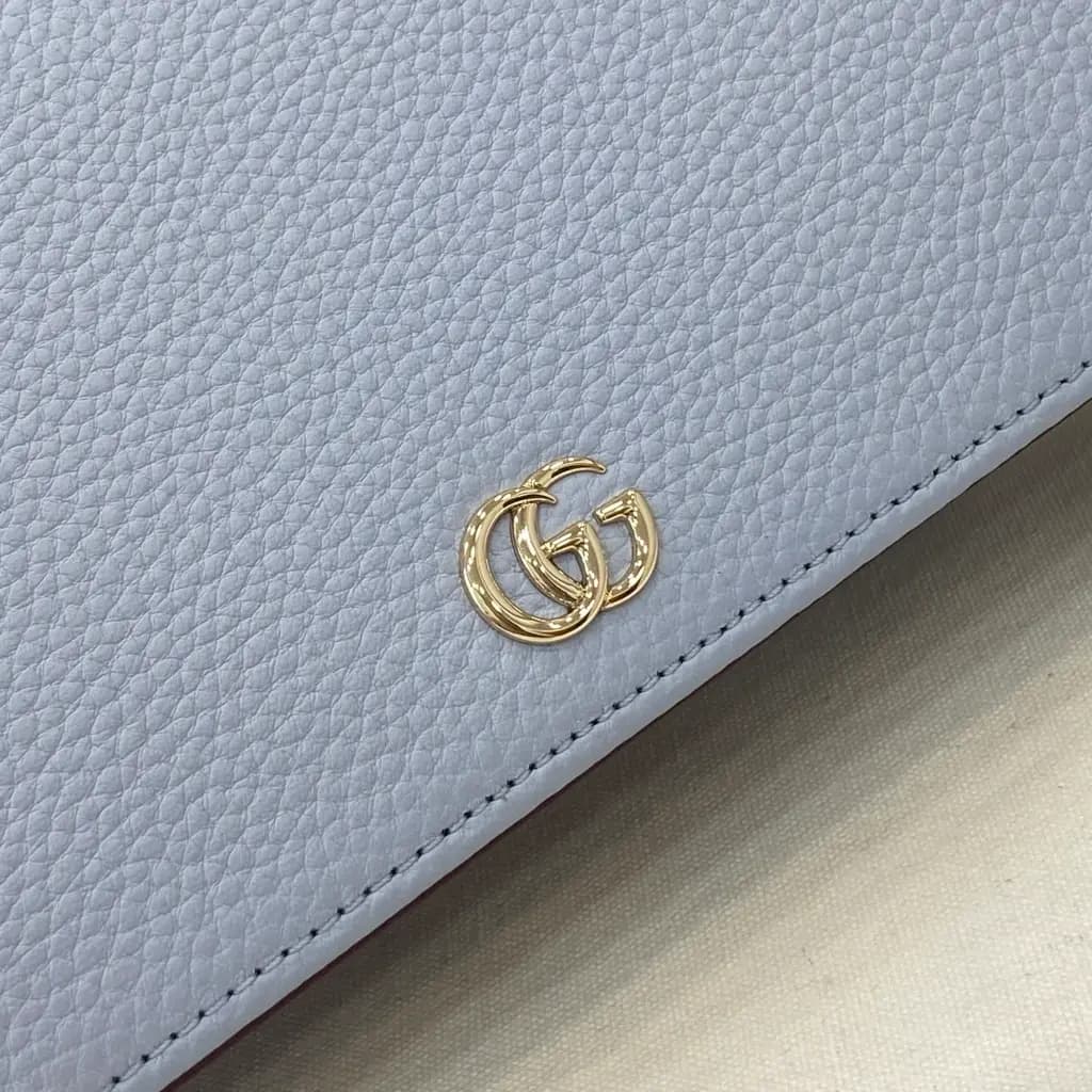 구찌 Gucci GG 마몬트 레더 금장 체인 미니 크로스백  상세 이미지