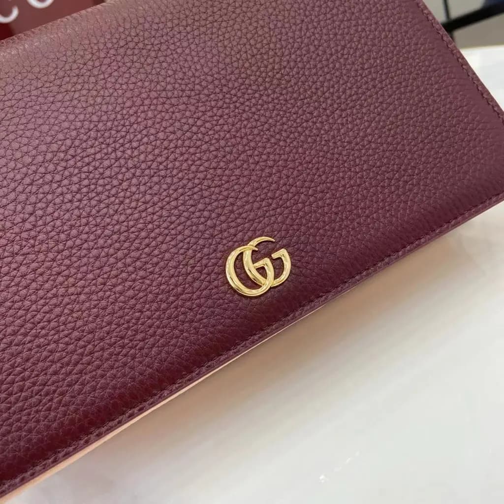 구찌 Gucci GG 마몬트 레더 금장 체인 미니 크로스백  상세 이미지