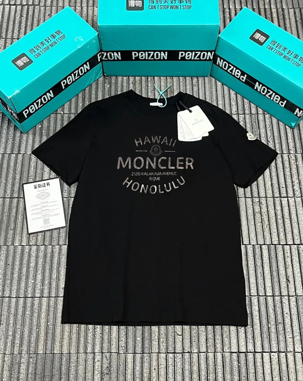 몽클레어 몽클레어 로고 배지 프린트 반팔티 상세 이미지