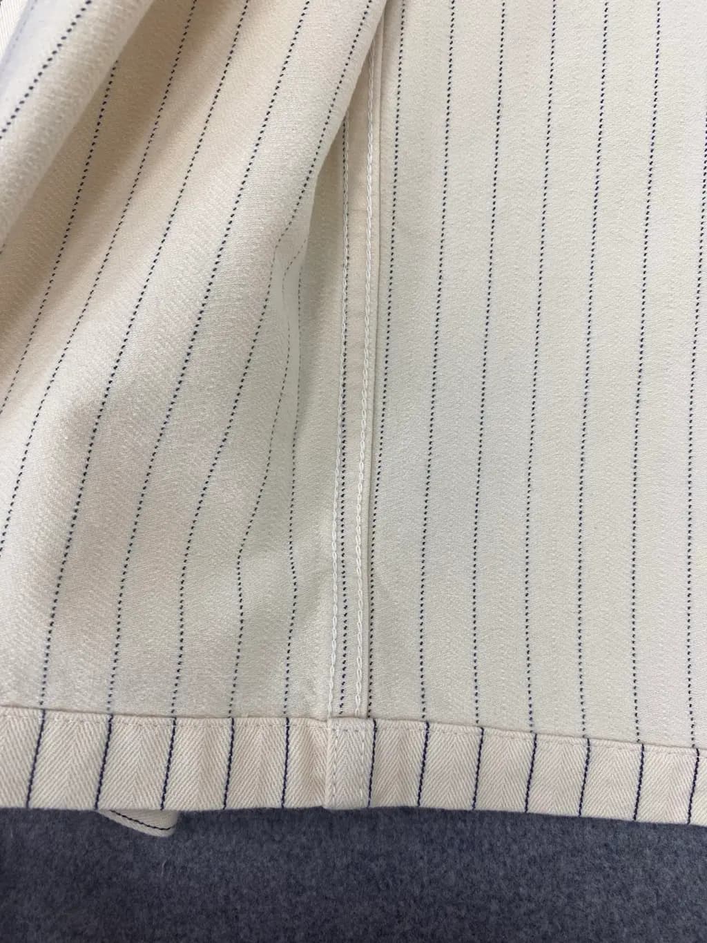 디올 디올 핀스트라이프 면 데님 코트 셔츠 상세 이미지