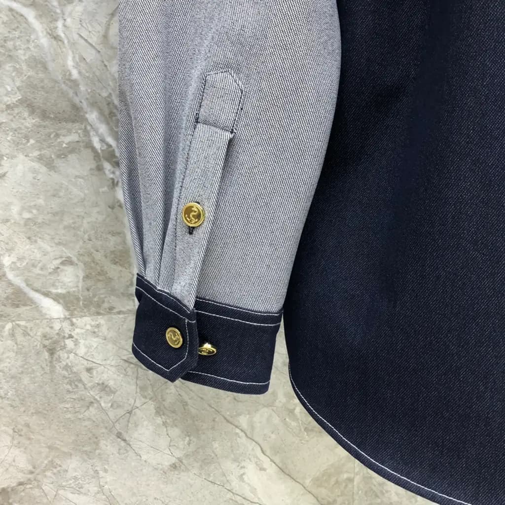 톰브라운 톰 브라운 더블 슬리브 데님 셔츠 재킷 상세 이미지