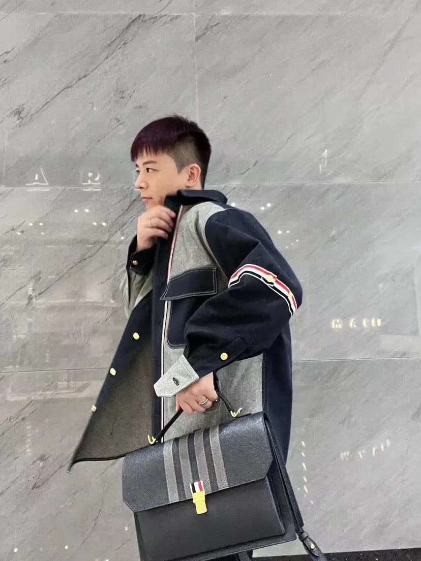 톰브라운 톰 브라운 더블 슬리브 데님 셔츠 재킷 상세 이미지