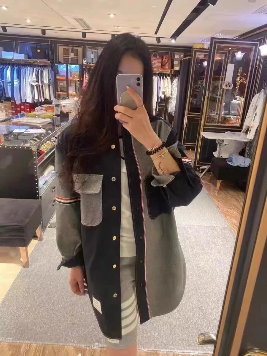 톰브라운 톰 브라운 더블 슬리브 데님 셔츠 재킷 상세 이미지