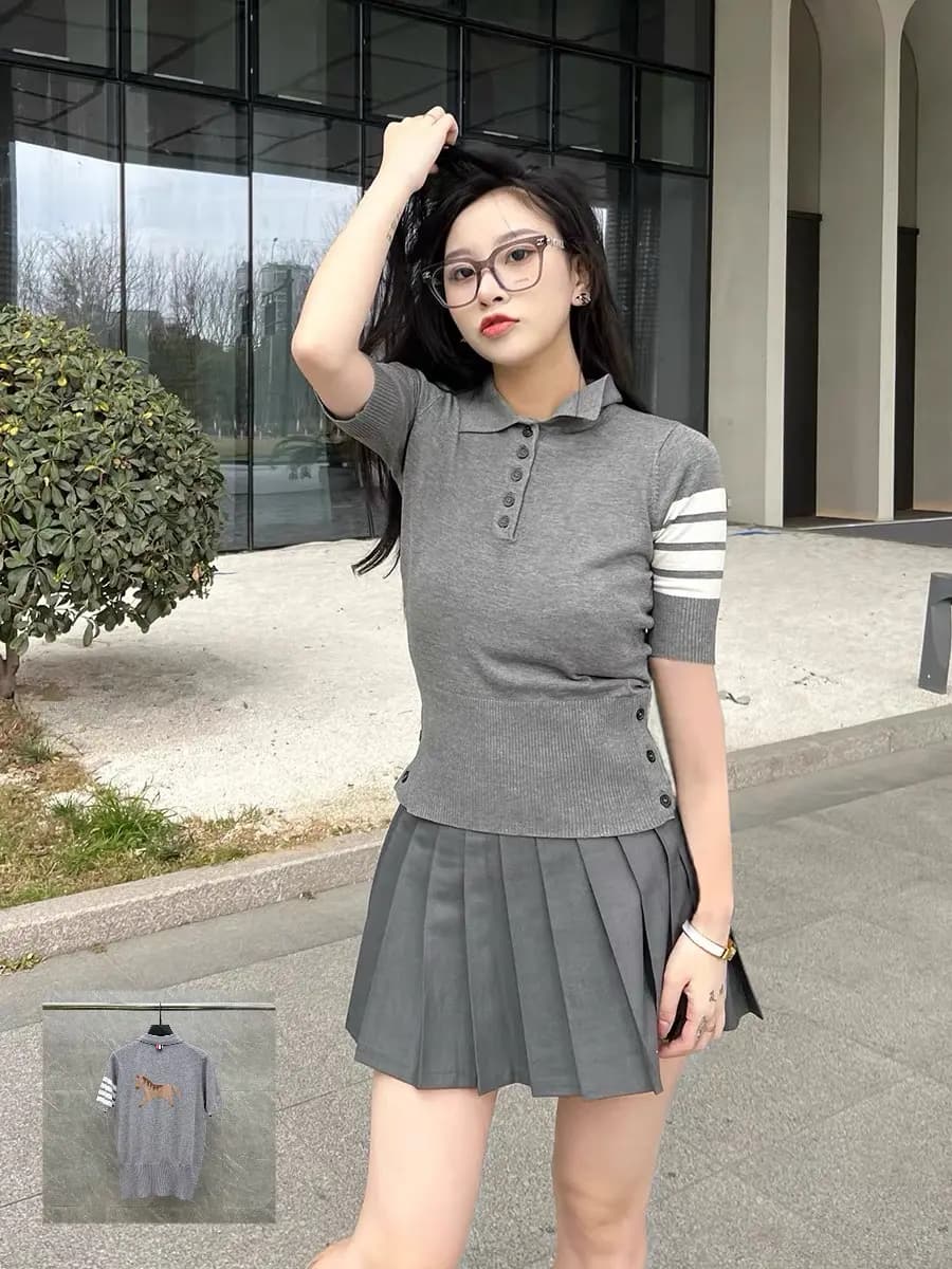 톰브라운 톰브라운 홀스 인타르시아 니트 상세 이미지