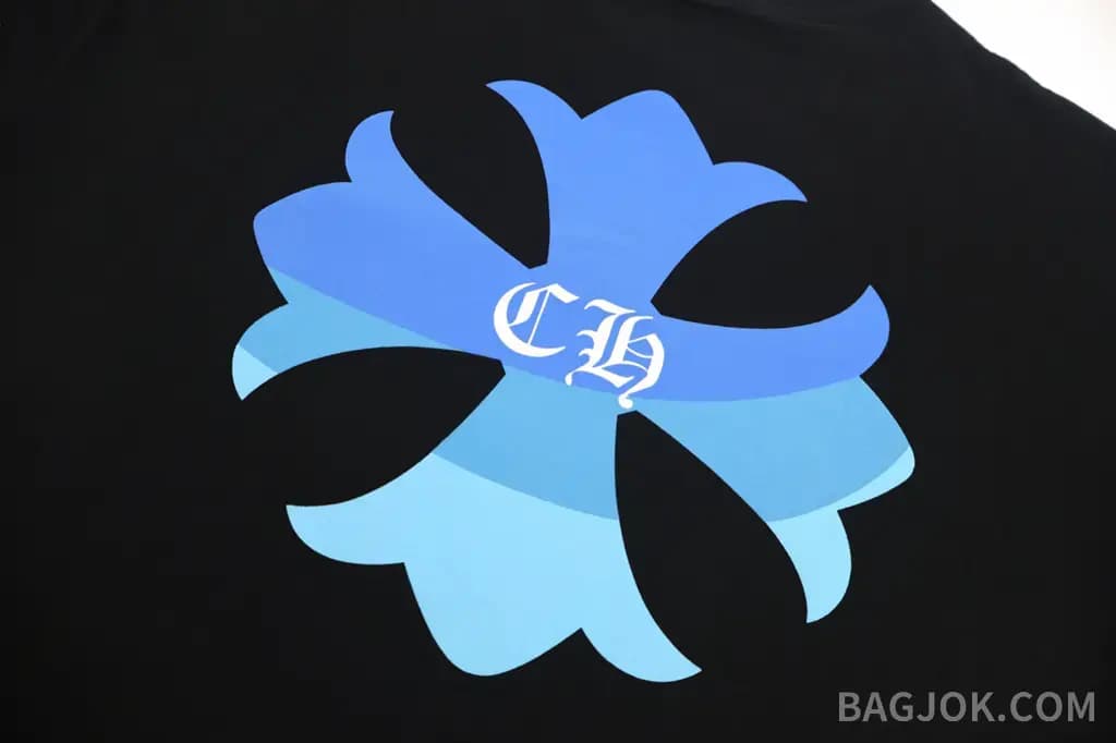크롬하츠 크롬하츠 블루 크로스 그래픽 반팔 티셔츠 상세 이미지