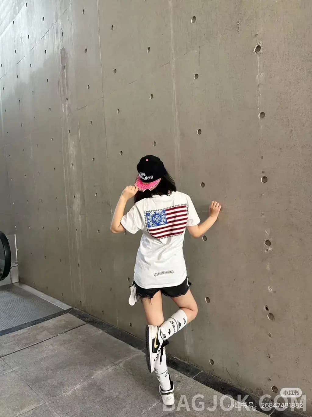 크롬하츠 크롬하츠 플래그 그래픽 반팔 티셔츠 상세 이미지