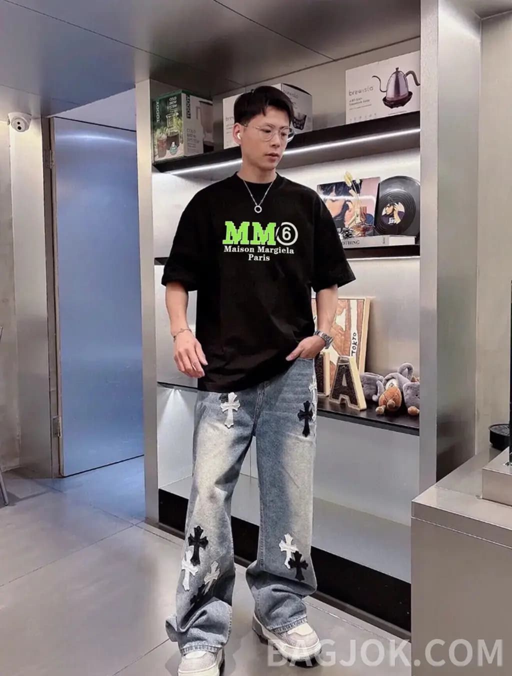 메종마르지엘라 메종 마르지엘라 25SS 그래픽 반팔 티셔츠 상세 이미지