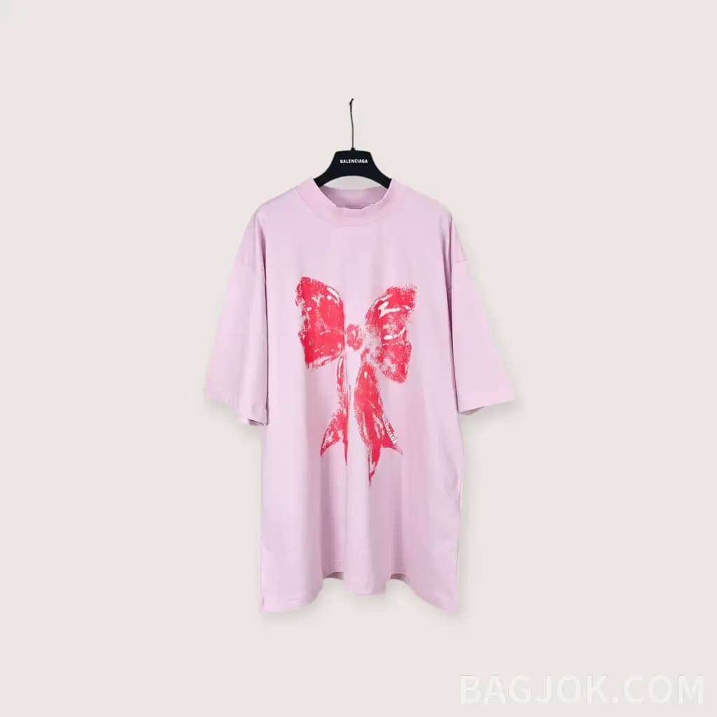 발렌시아가 26SS 보우 미디엄 핏 티셔츠_대표이미지