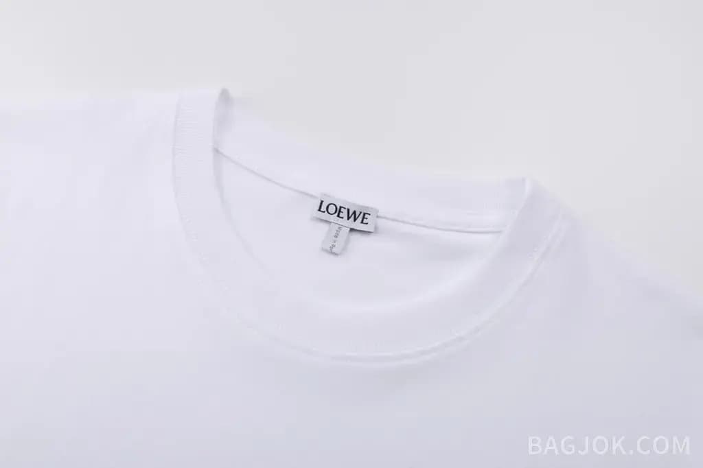 로에베 로에베 자수 로고 반팔 티셔츠 상세 이미지