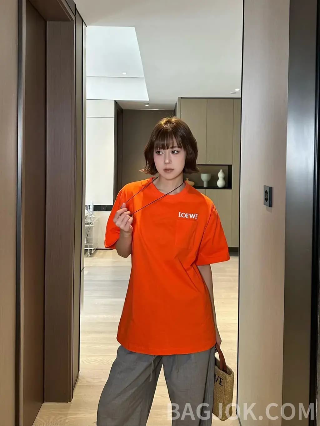 로에베 로에베 패치 자수 반팔티 상세 이미지