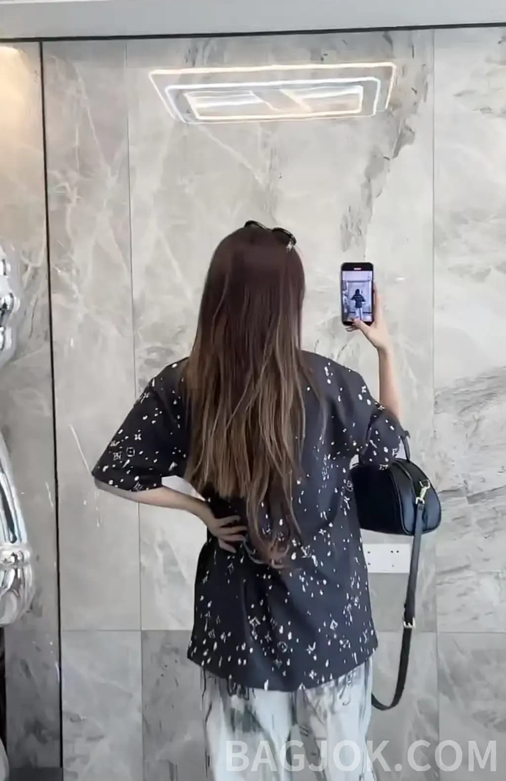 루이비통 루이비통 모노그램 워터드롭 크리스탈 반팔 티셔츠 상세 이미지