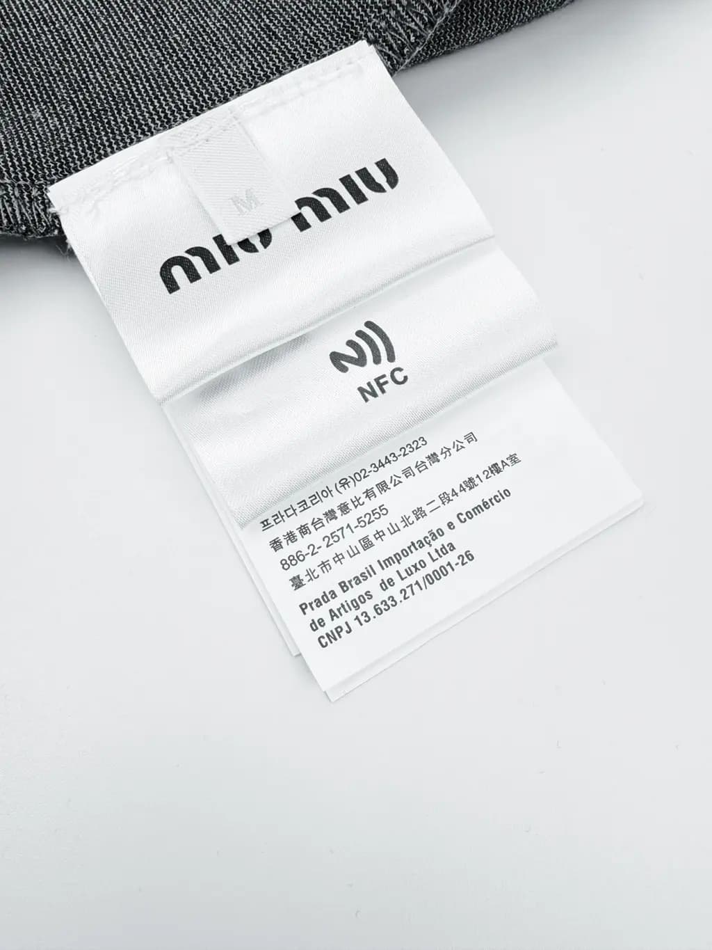 미우미우 미우미우 컬러 블록 메리노 울 집업 자켓 상세 이미지