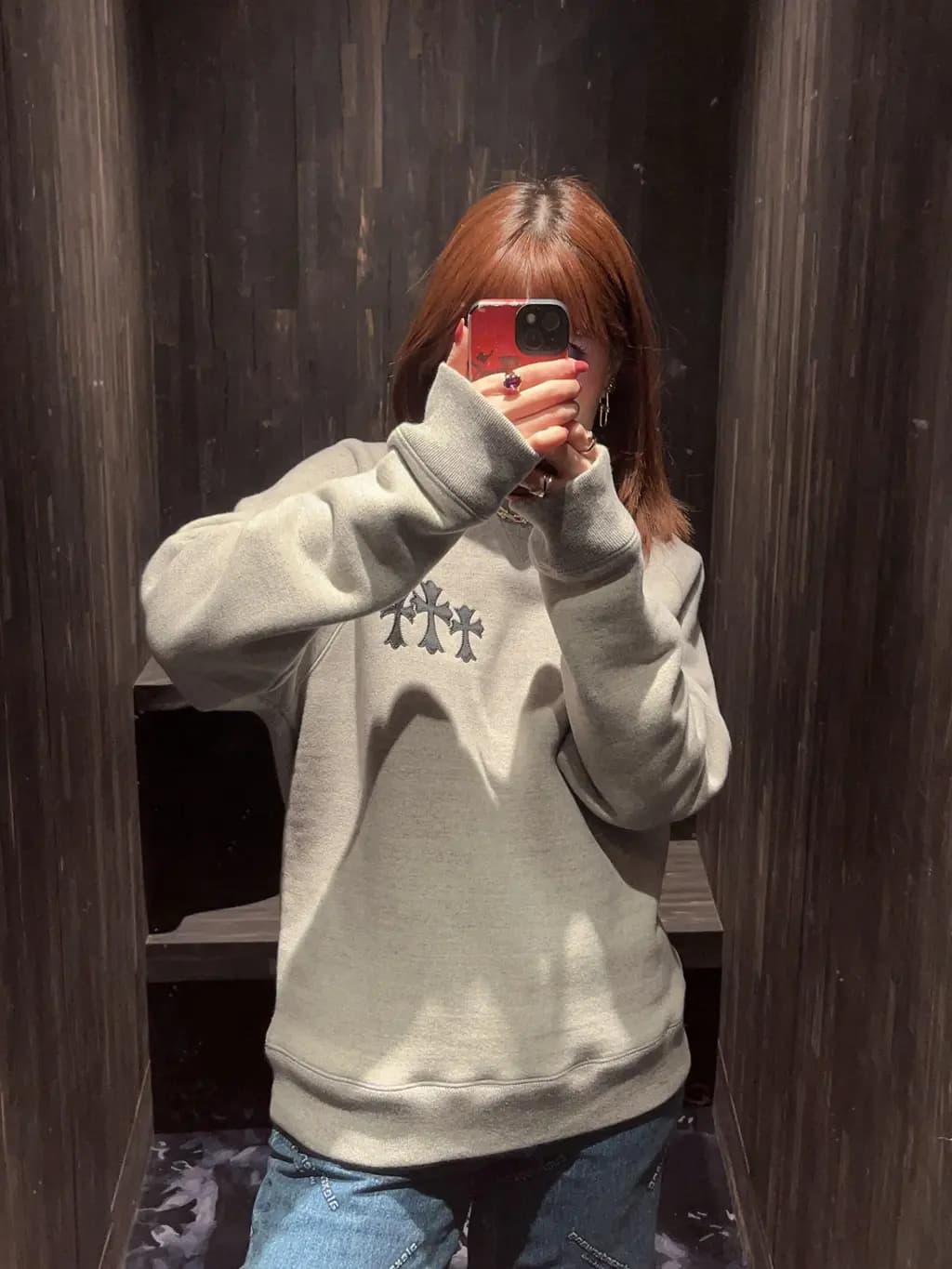 크롬하츠 크롬하츠 크로스 로고 헤비 맨투맨 상세 이미지