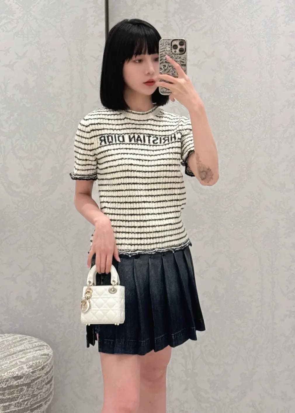 디올 디올 마리니에르 반팔 니트탑 상세 이미지