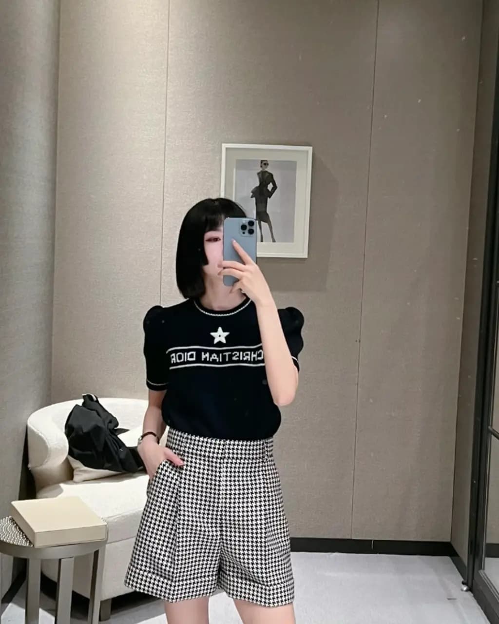 디올 디올 럭키스타 반팔 니트 상세 이미지
