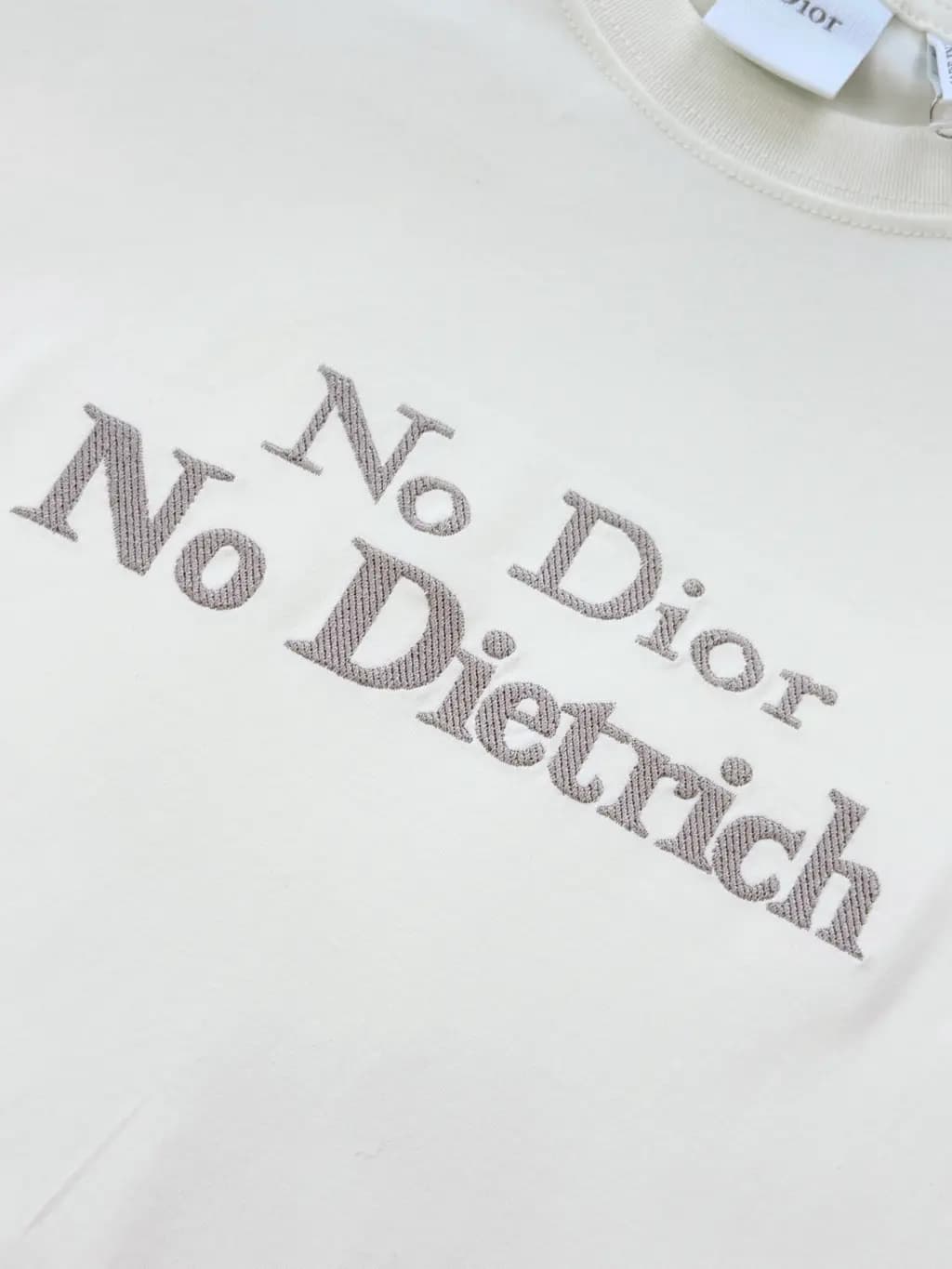 디올 디올 No Dior No Dietrich 프린트 반팔 티셔츠 상세 이미지