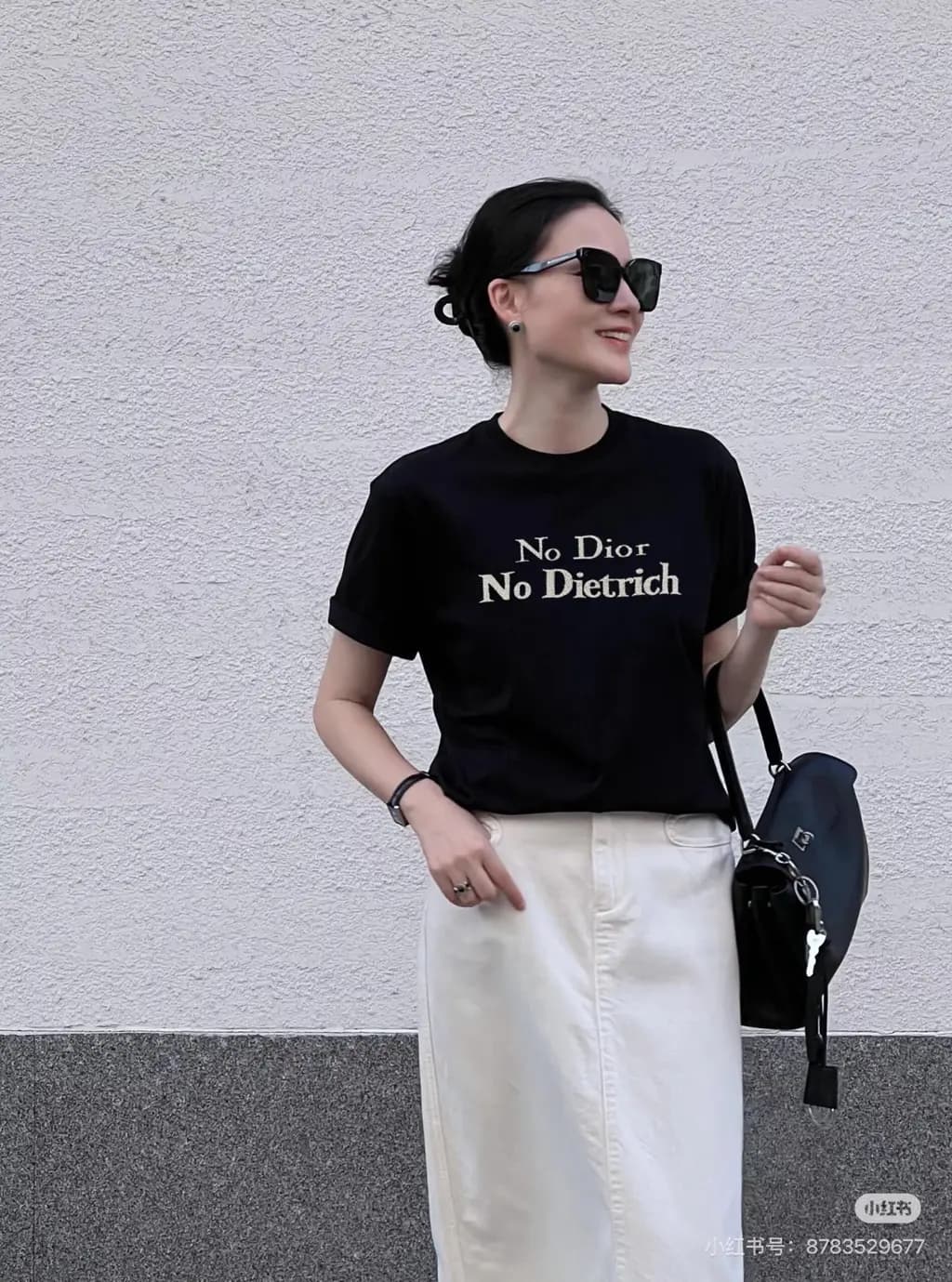 디올 디올 No Dior No Dietrich 프린트 반팔 티셔츠 상세 이미지