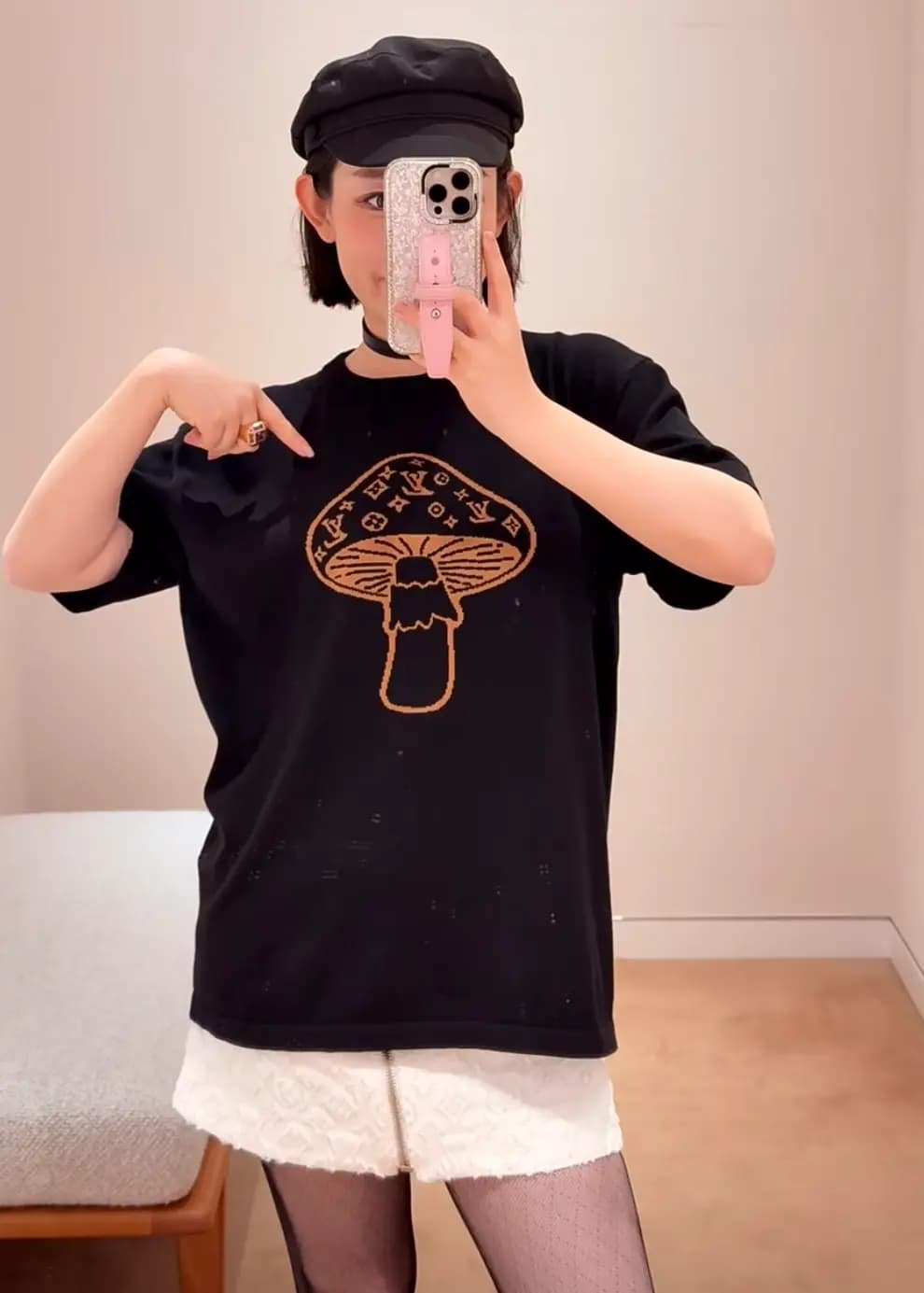 루이비통 루이비통 버섯 LV 그래픽 반팔 티셔츠 상세 이미지