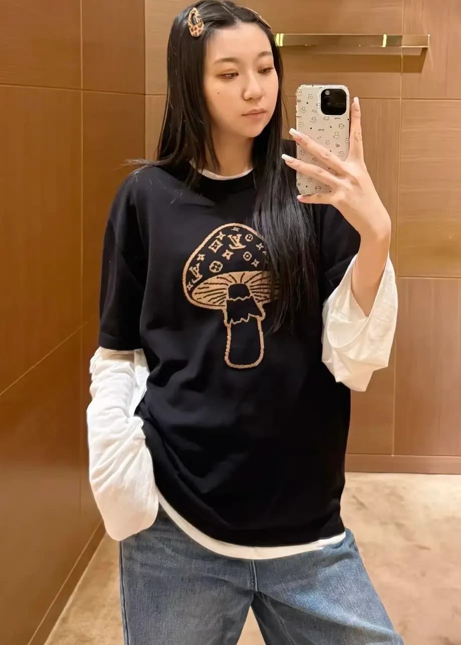 루이비통 루이비통 버섯 LV 그래픽 반팔 티셔츠 상세 이미지