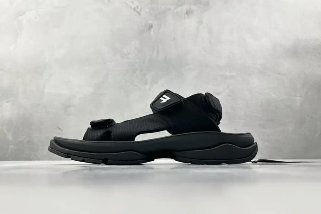 발렌시아가 발렌시아가 투어리스트 로고 터치 스트랩 샌들 블랙 상세 이미지