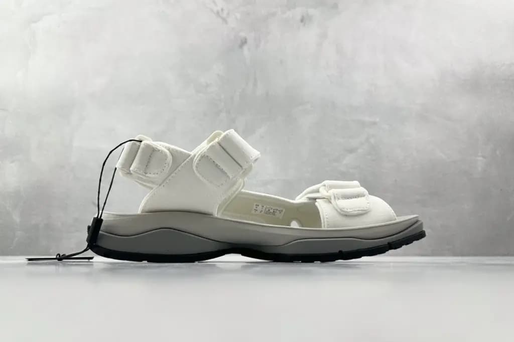발렌시아가 발렌시아가 투어리스트 로고 터치 스트랩 샌들 화이트 상세 이미지