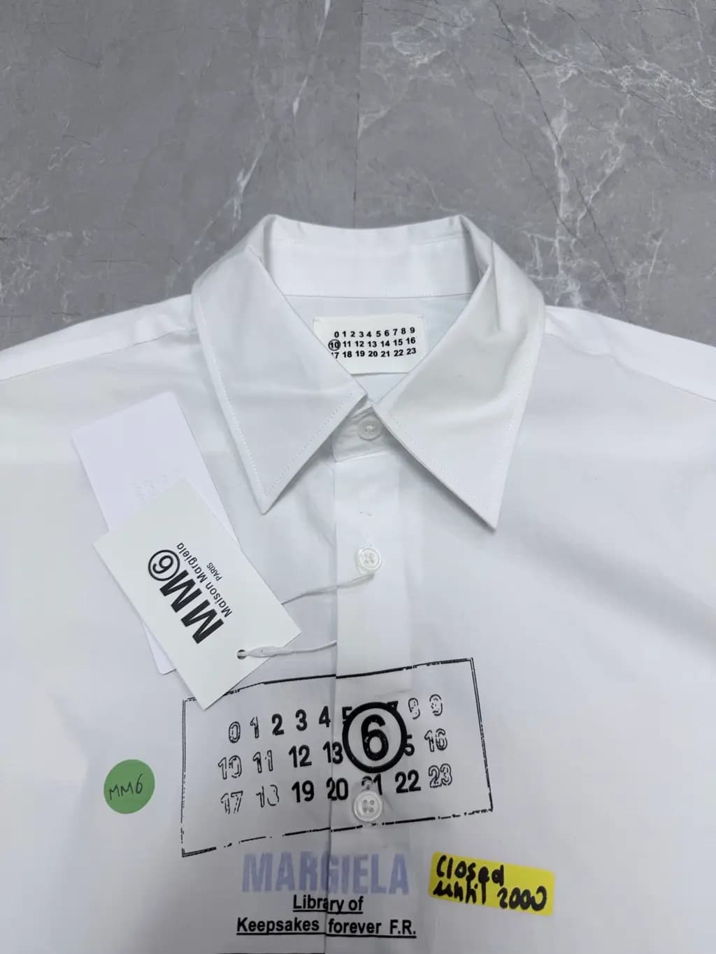 메종마르지엘라 MM6 메종 마르지엘라 빈티지 그래픽 오버사이즈 셔츠 상세 이미지