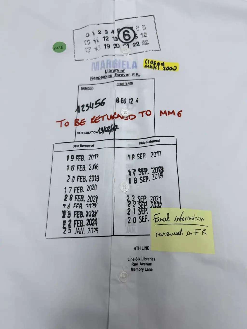 메종마르지엘라 MM6 메종 마르지엘라 빈티지 그래픽 오버사이즈 셔츠 상세 이미지