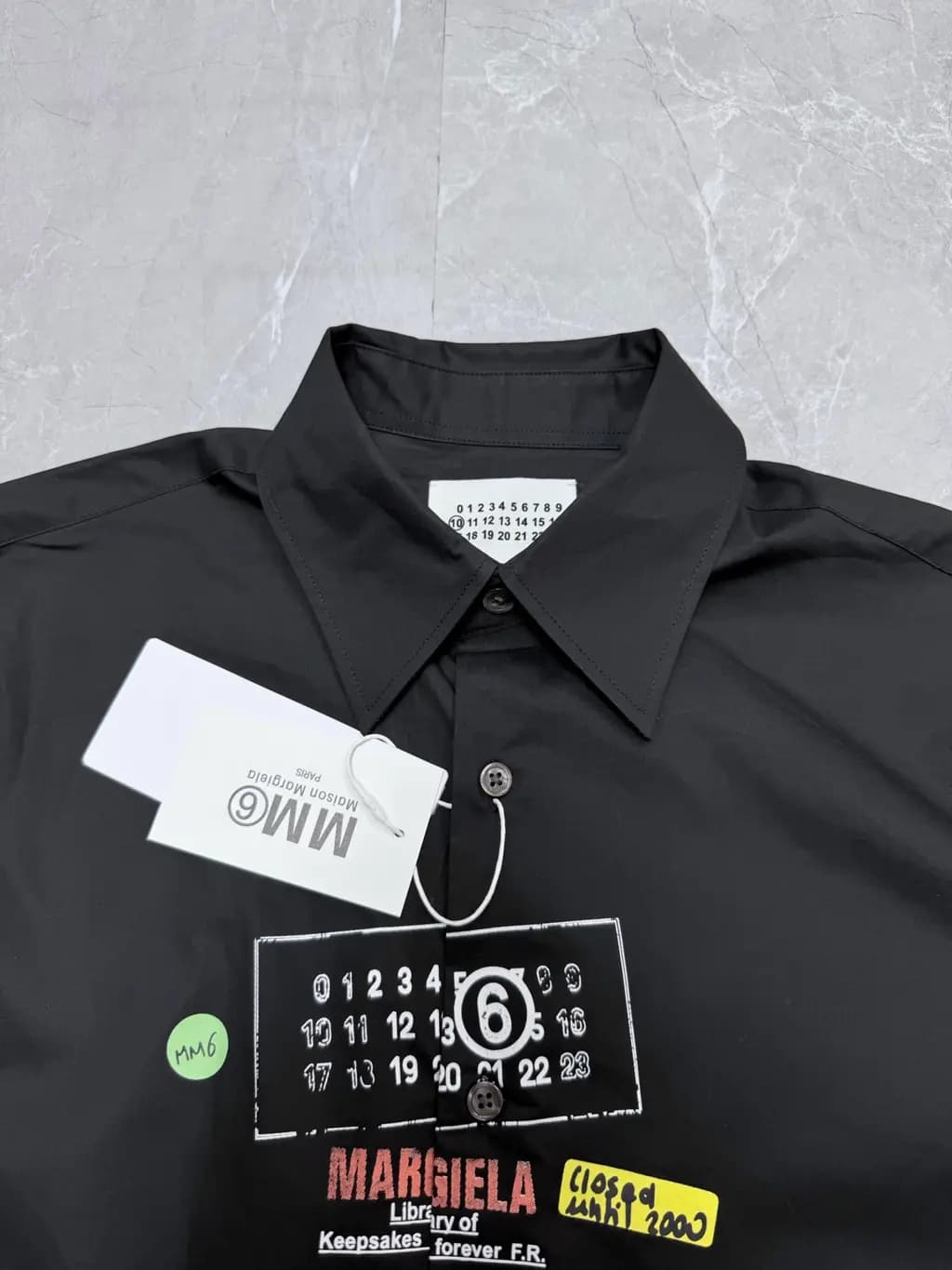 메종마르지엘라 MM6 메종 마르지엘라 빈티지 그래픽 오버사이즈 셔츠 상세 이미지