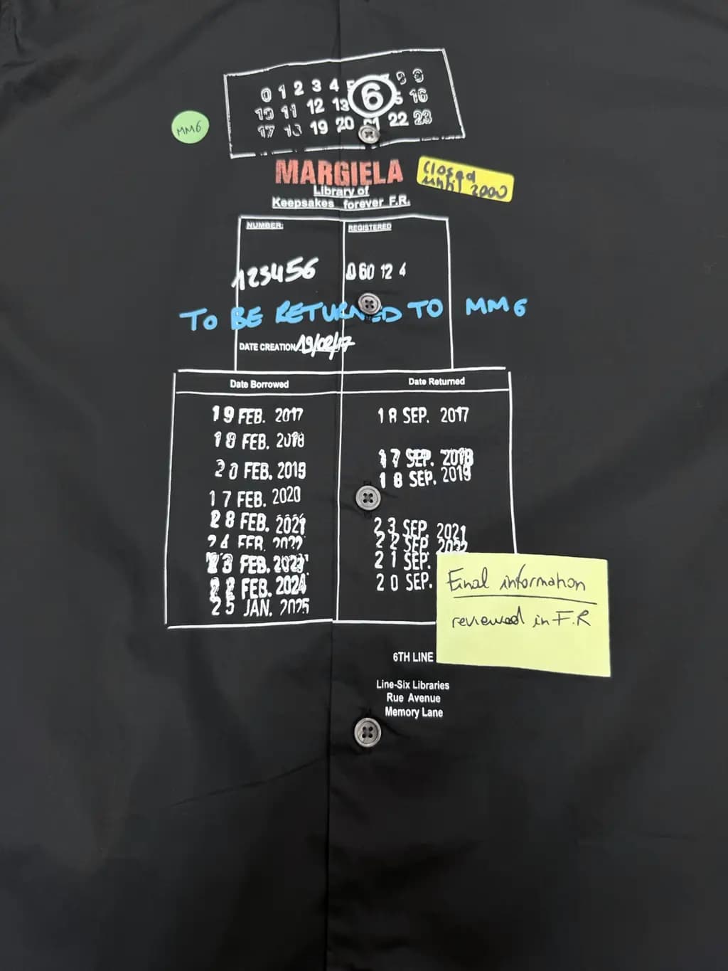 메종마르지엘라 MM6 메종 마르지엘라 빈티지 그래픽 오버사이즈 셔츠 상세 이미지