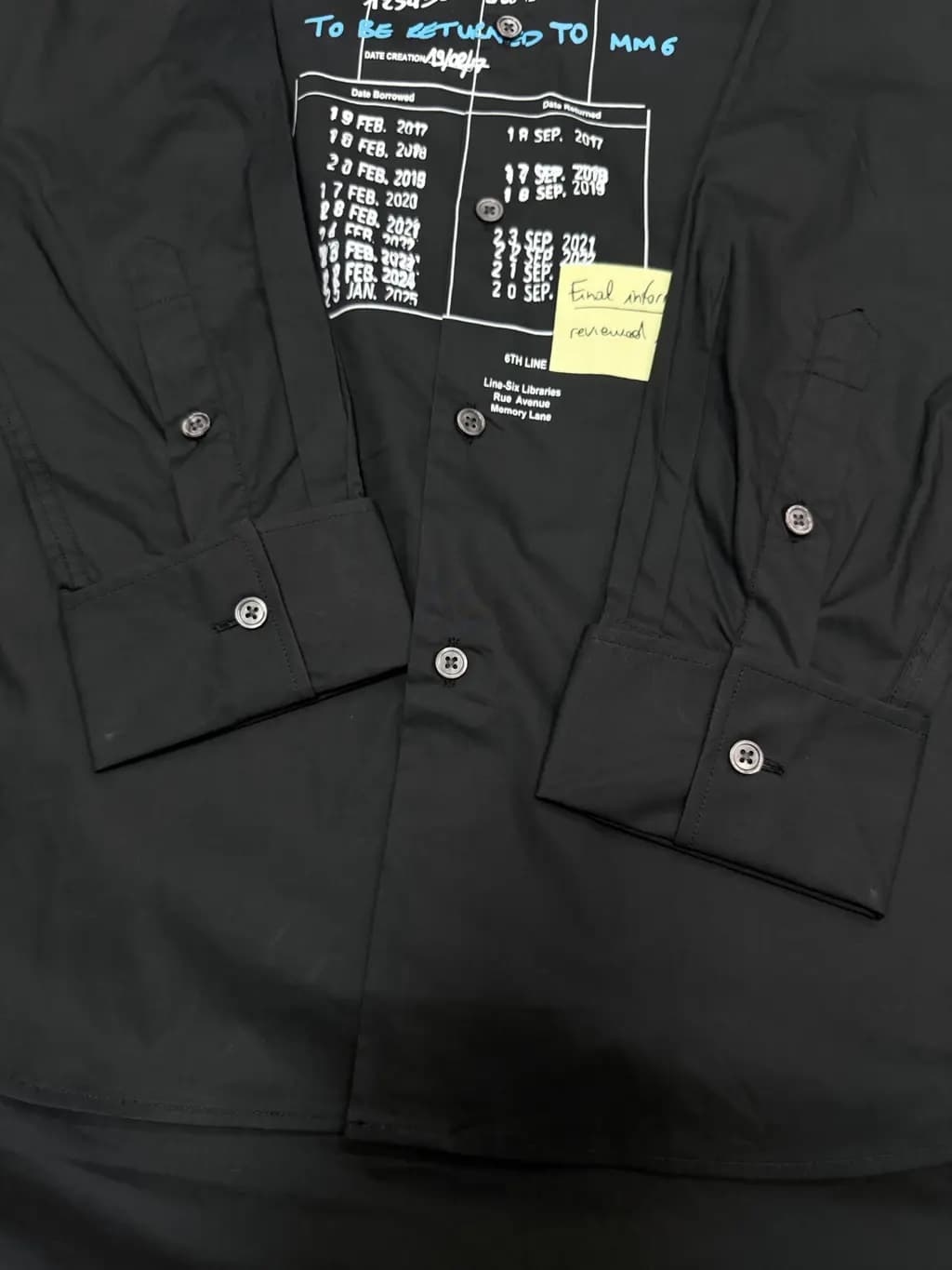 메종마르지엘라 MM6 메종 마르지엘라 빈티지 그래픽 오버사이즈 셔츠 상세 이미지