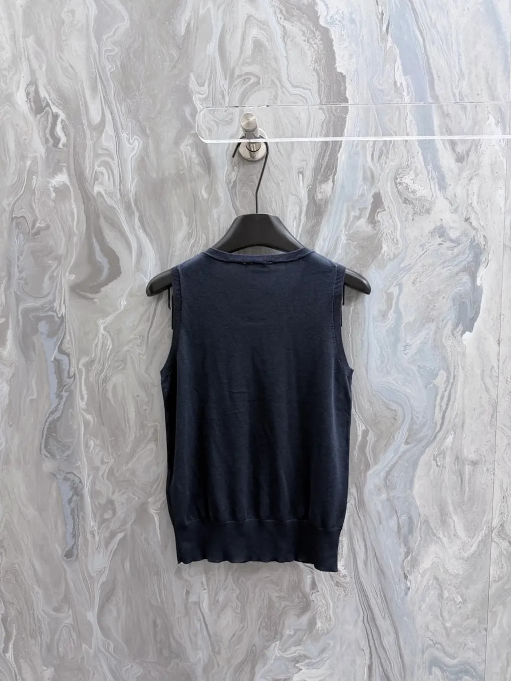디올 디올 멀버리 실크 레이스 리본 슬리브리스 니트 상세 이미지