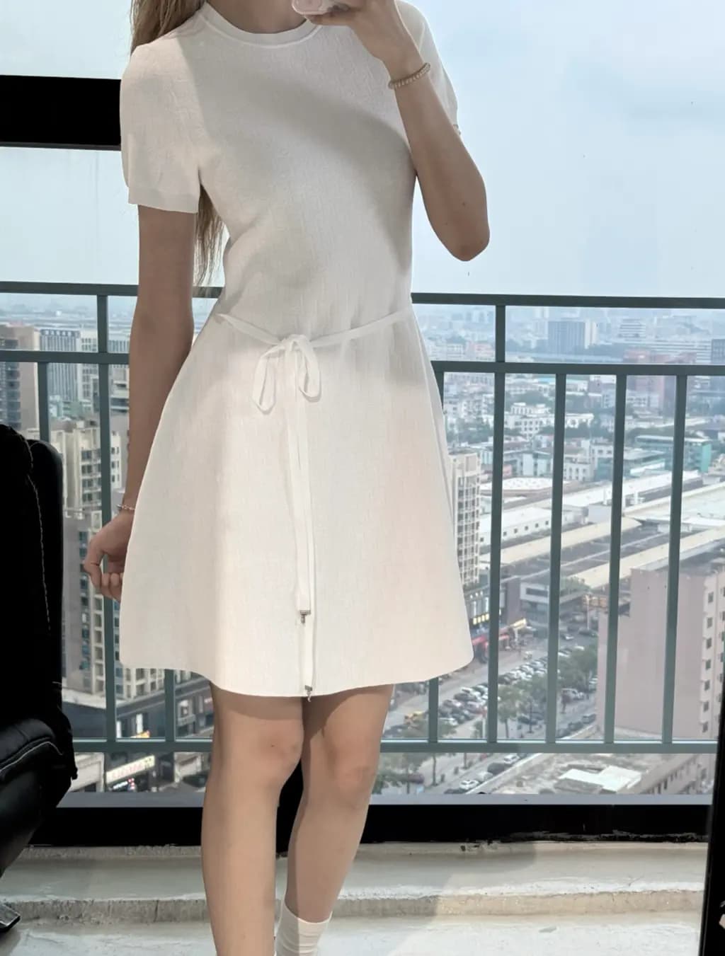 디올 디올 오블리크 패턴 플레어 미니 원피스 상세 이미지