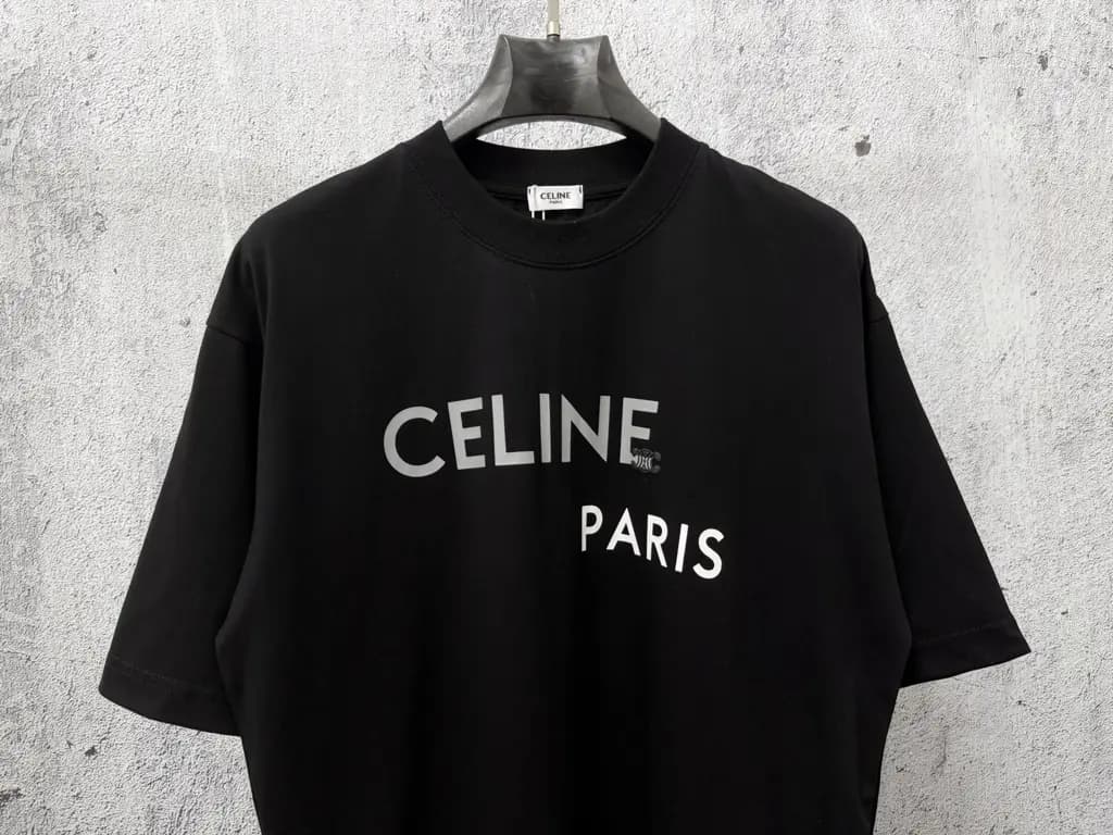 셀린느 셀린느 커플 CELINE PARIS 오버핏 반팔 티셔츠 상세 이미지