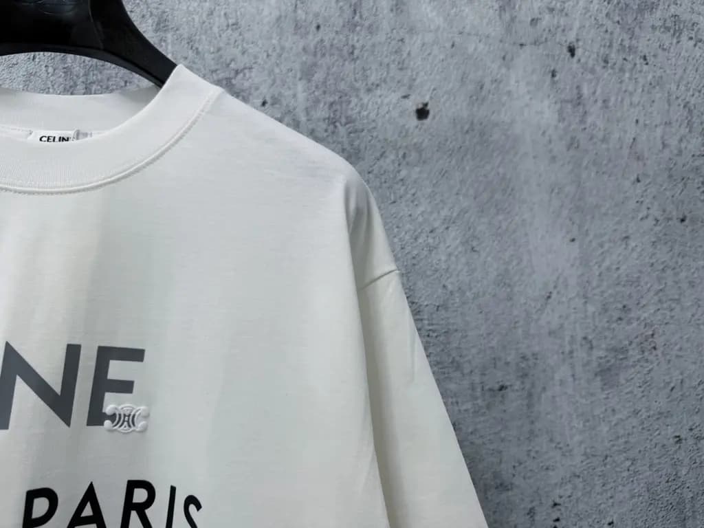 셀린느 셀린느 커플 CELINE PARIS 오버핏 반팔 티셔츠 상세 이미지