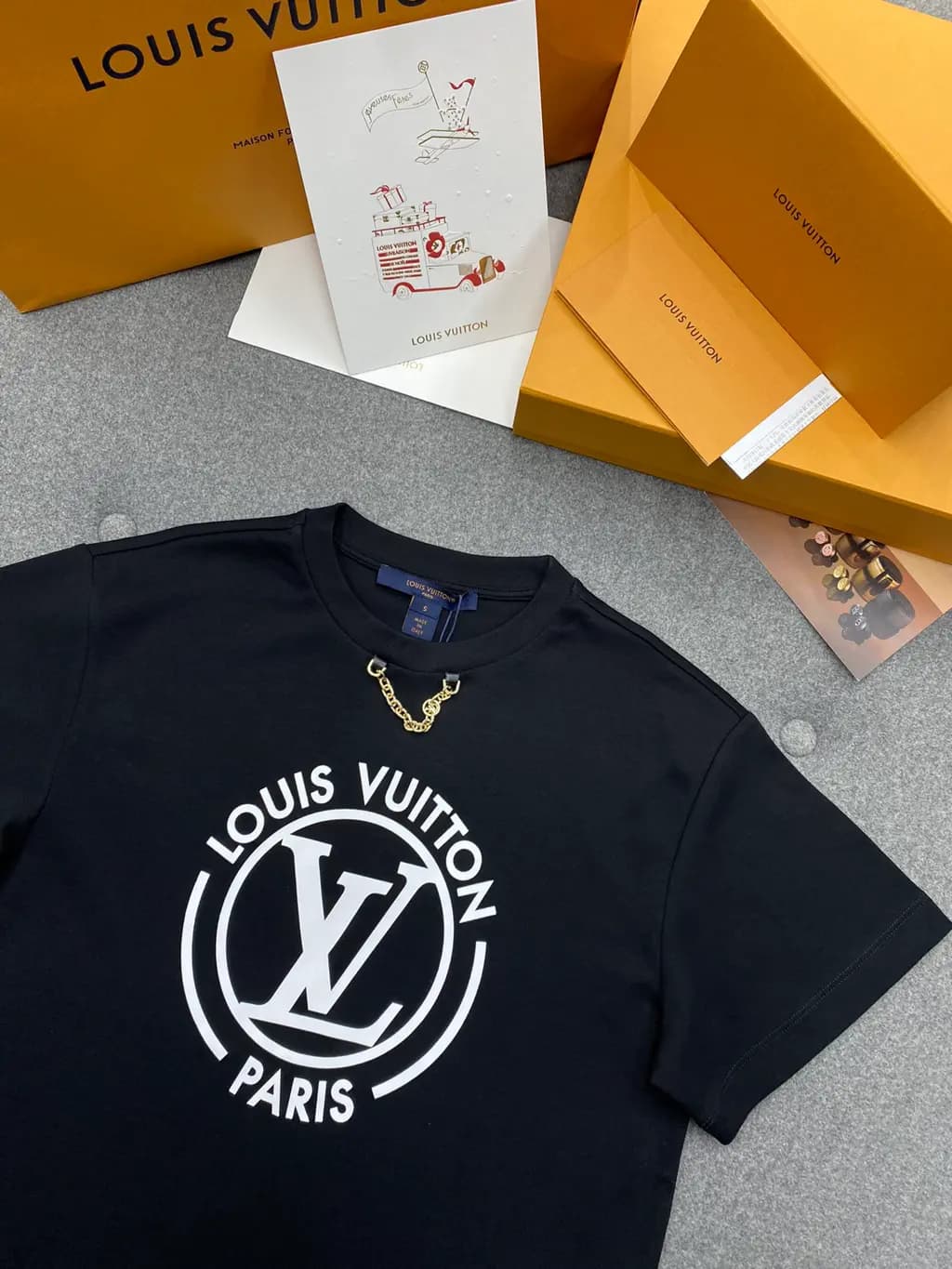 루이비통 루이비통 LV 서클 로고 오버핏 반팔 티셔츠 상세 이미지