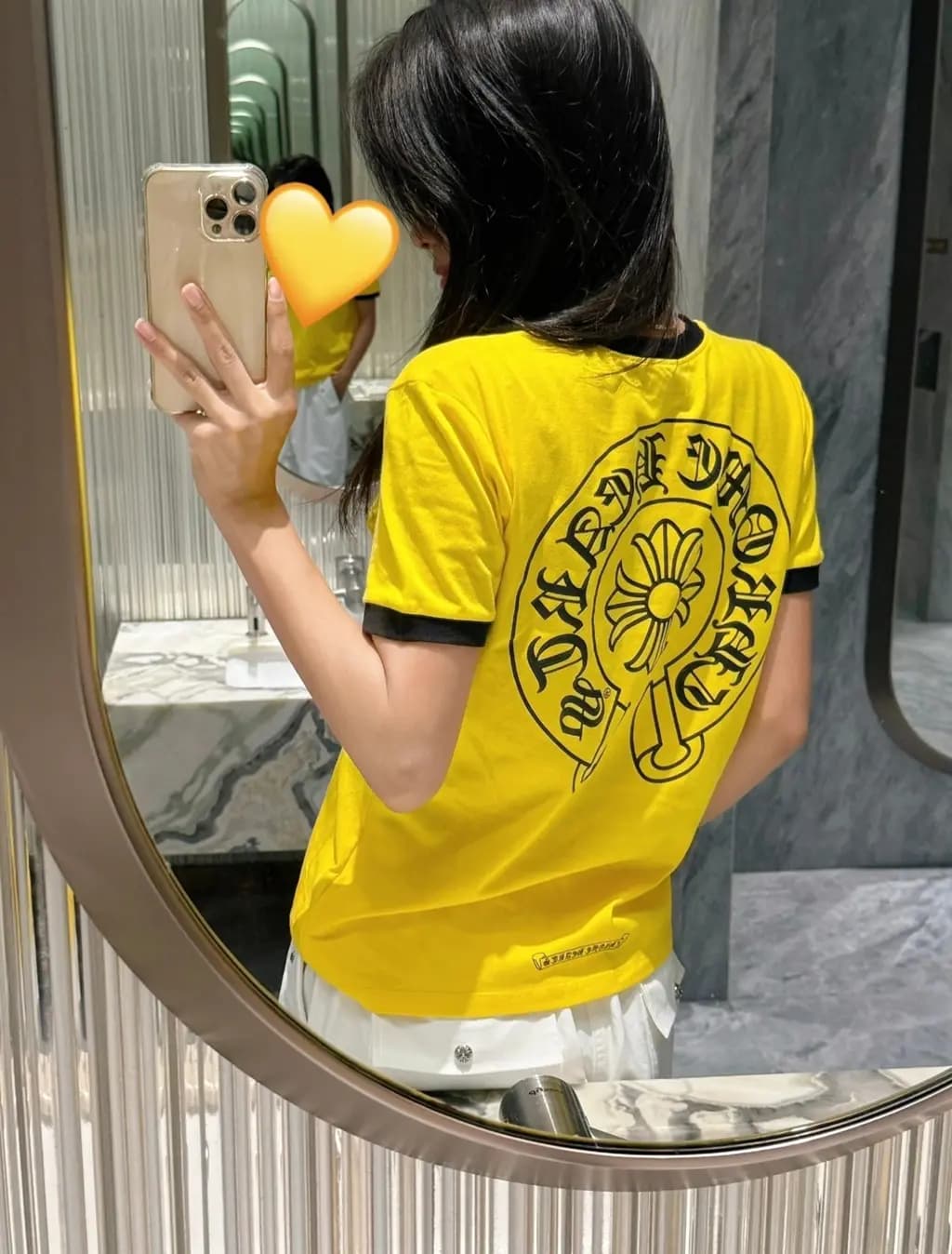 크롬하츠 크롬하츠 홀스슈 서클 크로스 링거 티셔츠 상세 이미지