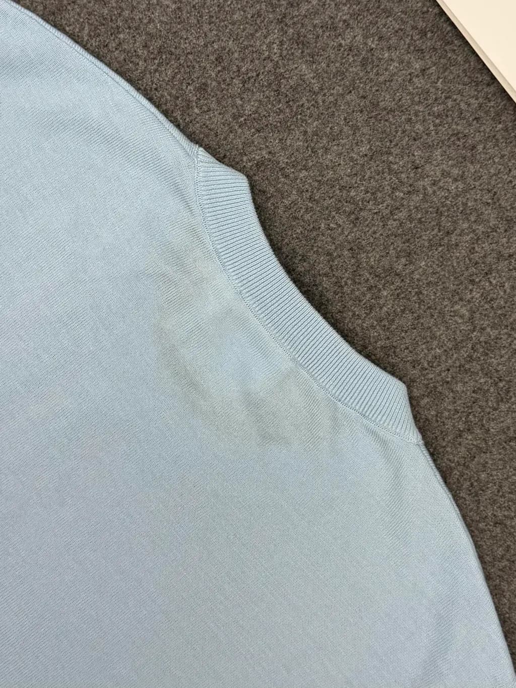 디올 디올 실크 블렌드 리본 타이 니트 반팔 탑 상세 이미지