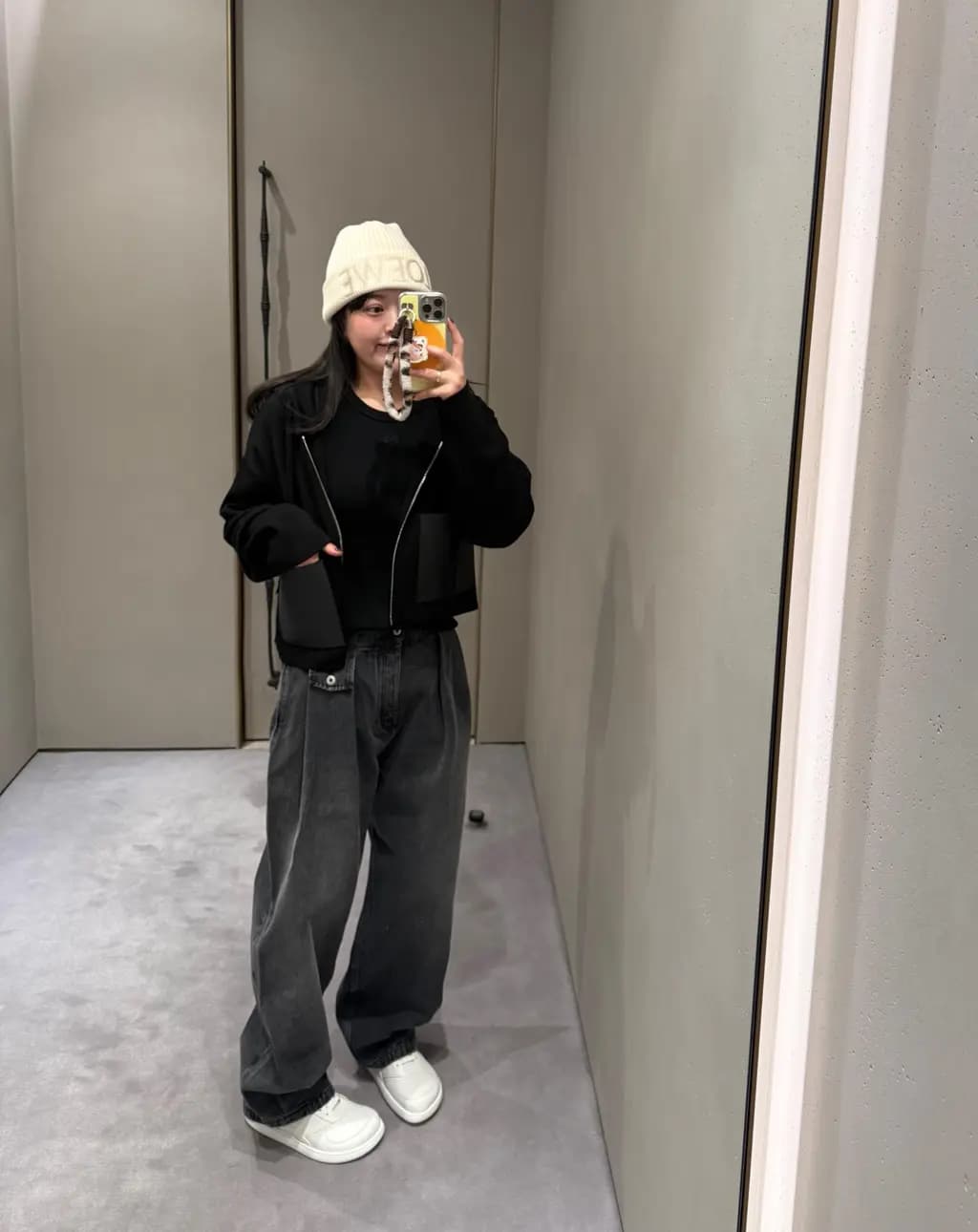 로에베 로에베 하이웨스트 와이드 데님 팬츠 상세 이미지