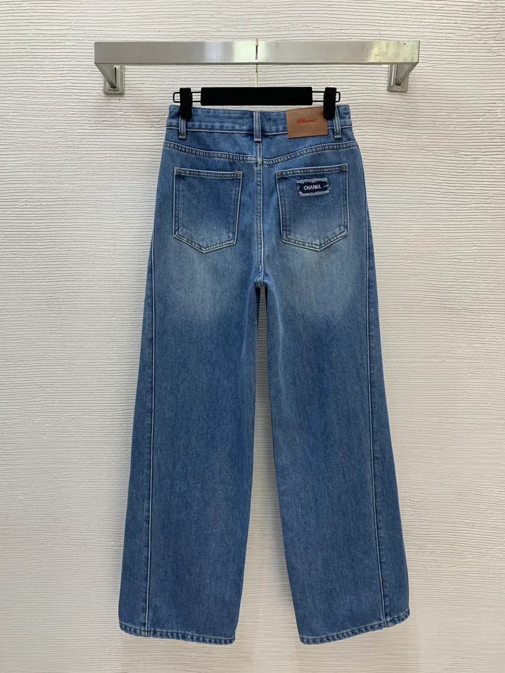 샤넬 샤넬 레터링 메탈 데님 와이드 팬츠 상세 이미지