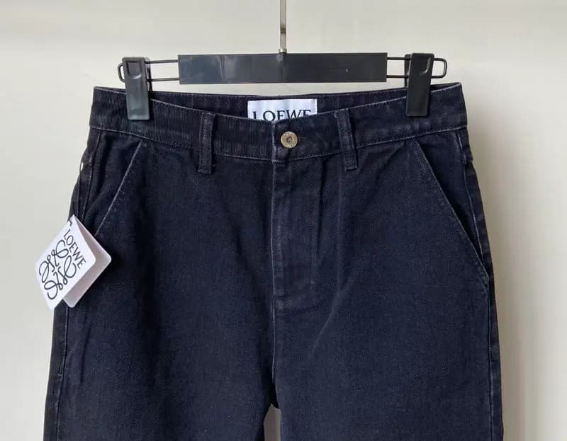 로에베 로에베 아나그램 자수 와이드 데님 팬츠 상세 이미지