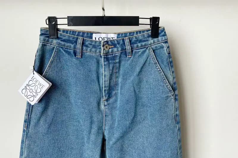 로에베 로에베 아나그램 자수 와이드 데님 팬츠 상세 이미지
