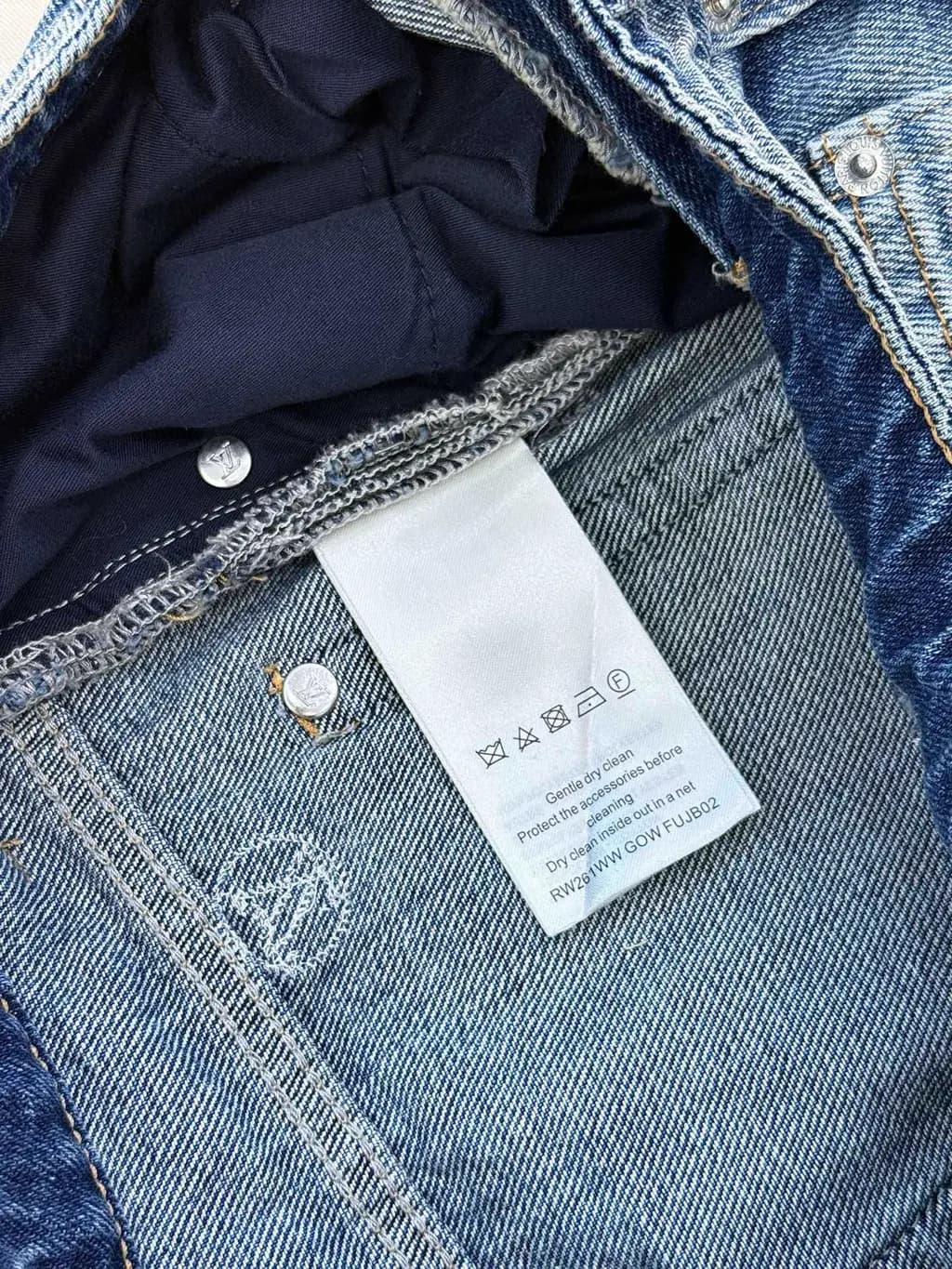 루이비통 루이비통 올오버 모노그램 스팽글 자수 와이드 데님 팬츠 상세 이미지