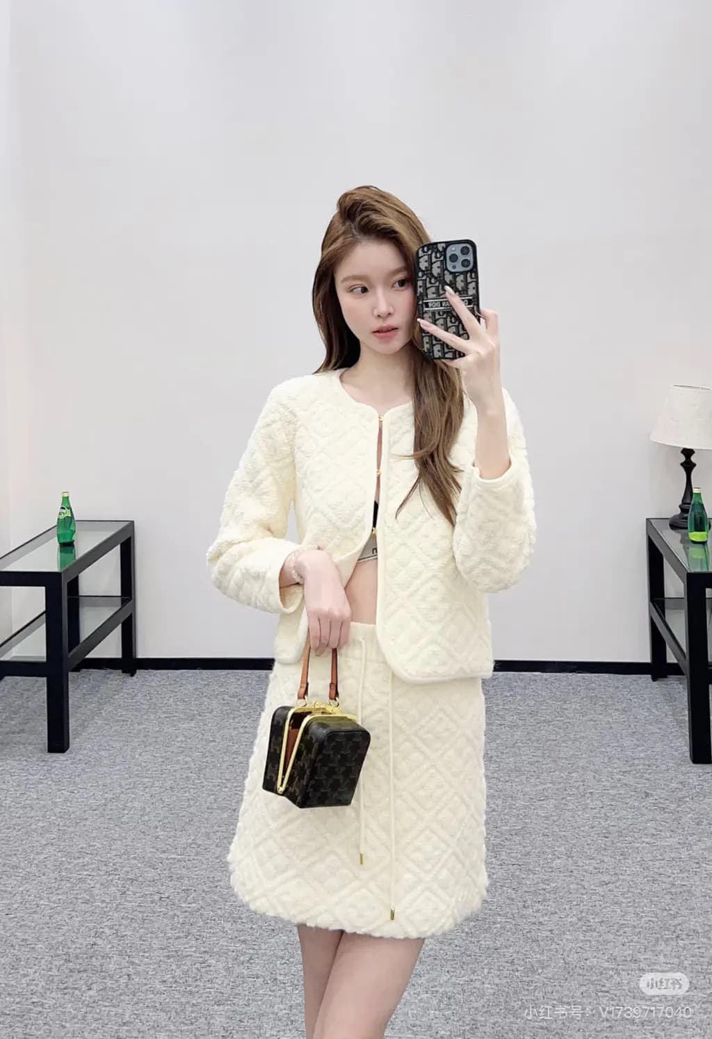 루이비통 루이비통 모노그램 자카드 니트 미니 스커트 상세 이미지