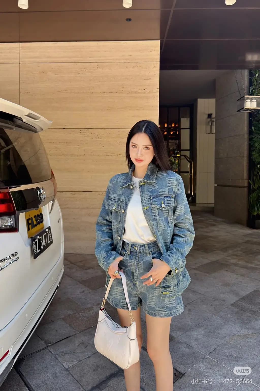 루이비통 루이비통 체크 자카드 데님 쇼츠 상세 이미지