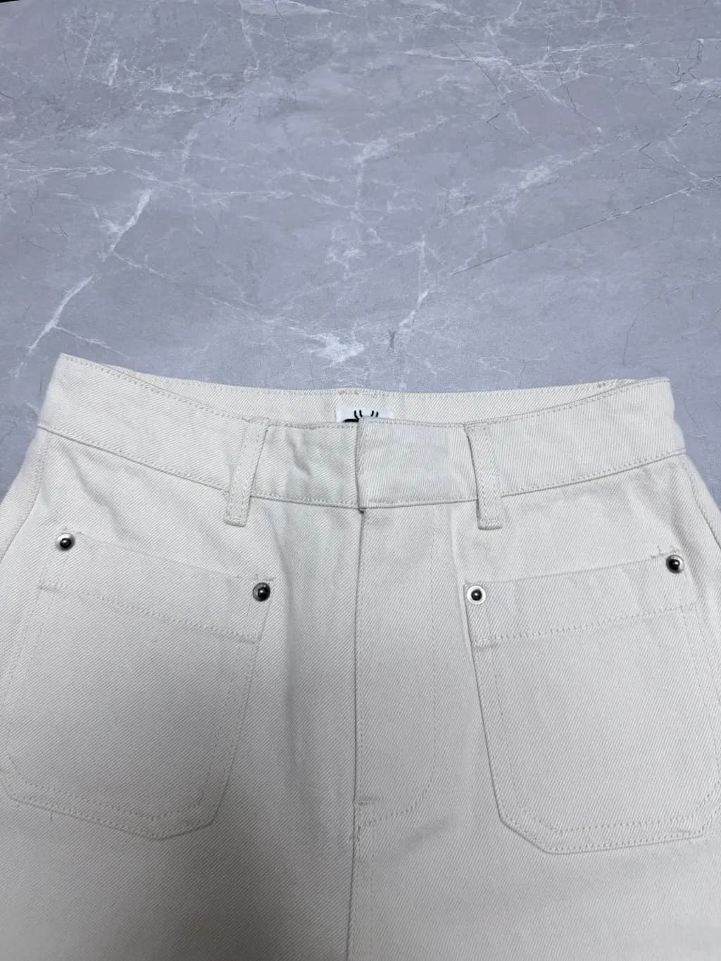 디올 디올 오블리크 레이스 헴 와이드 데님 팬츠 상세 이미지
