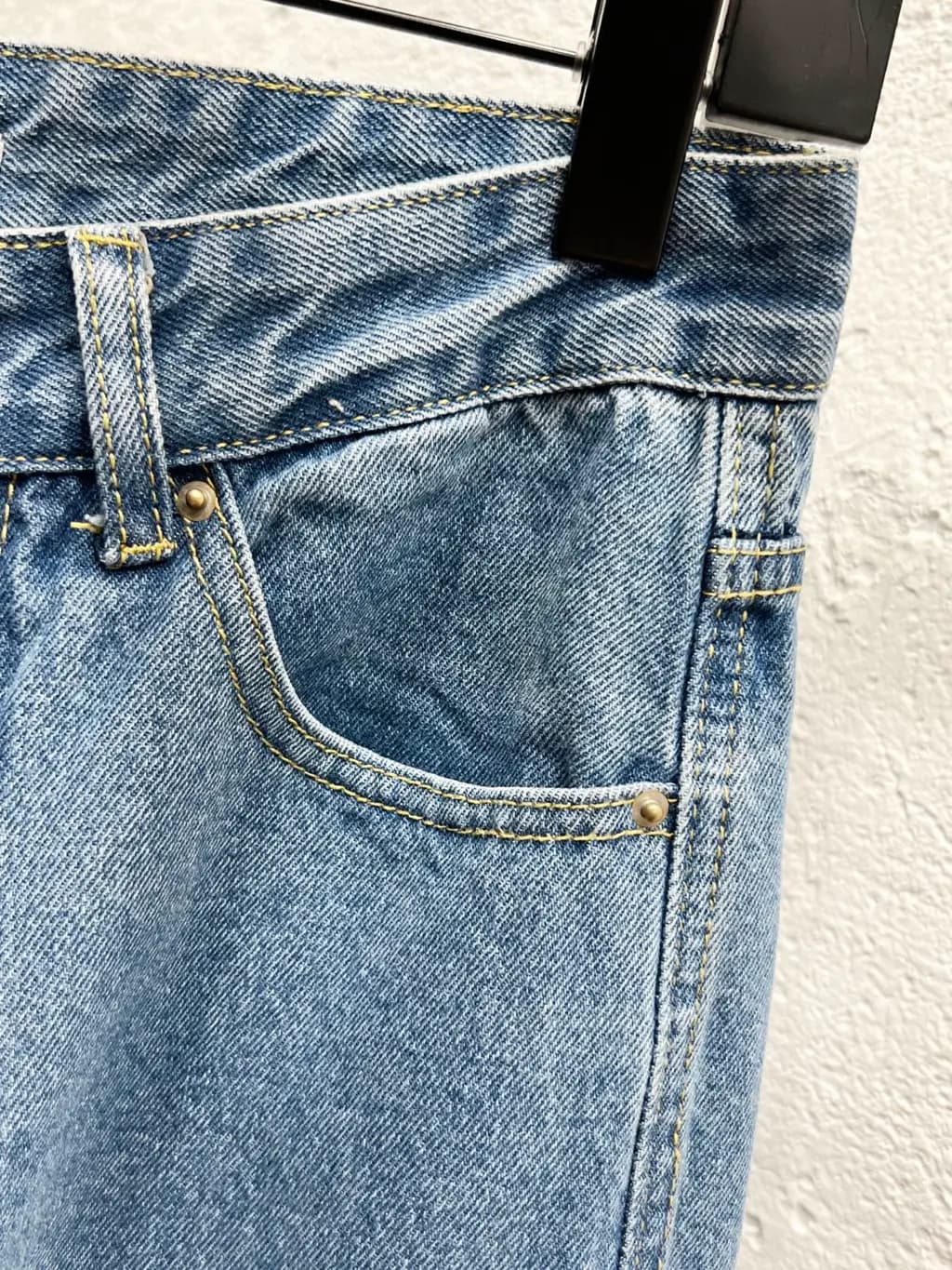 로에베 로에베 아나그램 자수 와이드 데님 팬츠 상세 이미지