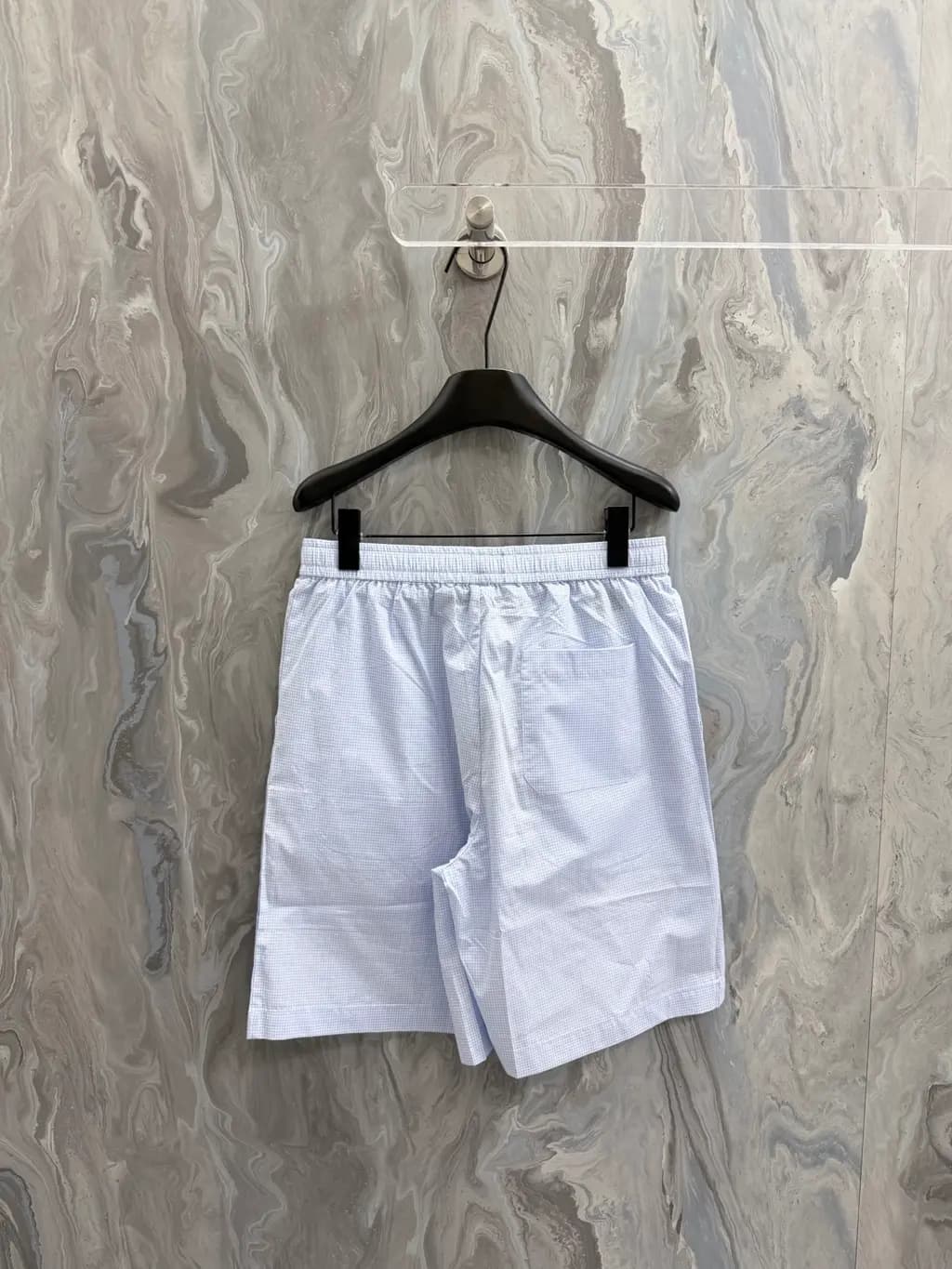루이비통 루이비통 체크 패턴 드로스트링 쇼츠 상세 이미지