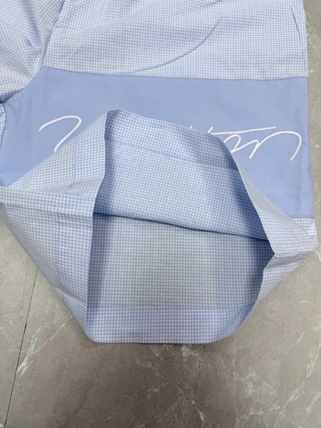 루이비통 루이비통 체크 패턴 드로스트링 쇼츠 상세 이미지